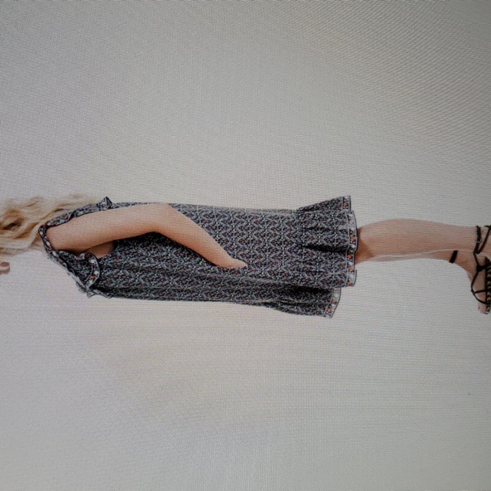 NEW Max Studio Sleeveless Printed Ruffle Dress - Picture 12 of 13
